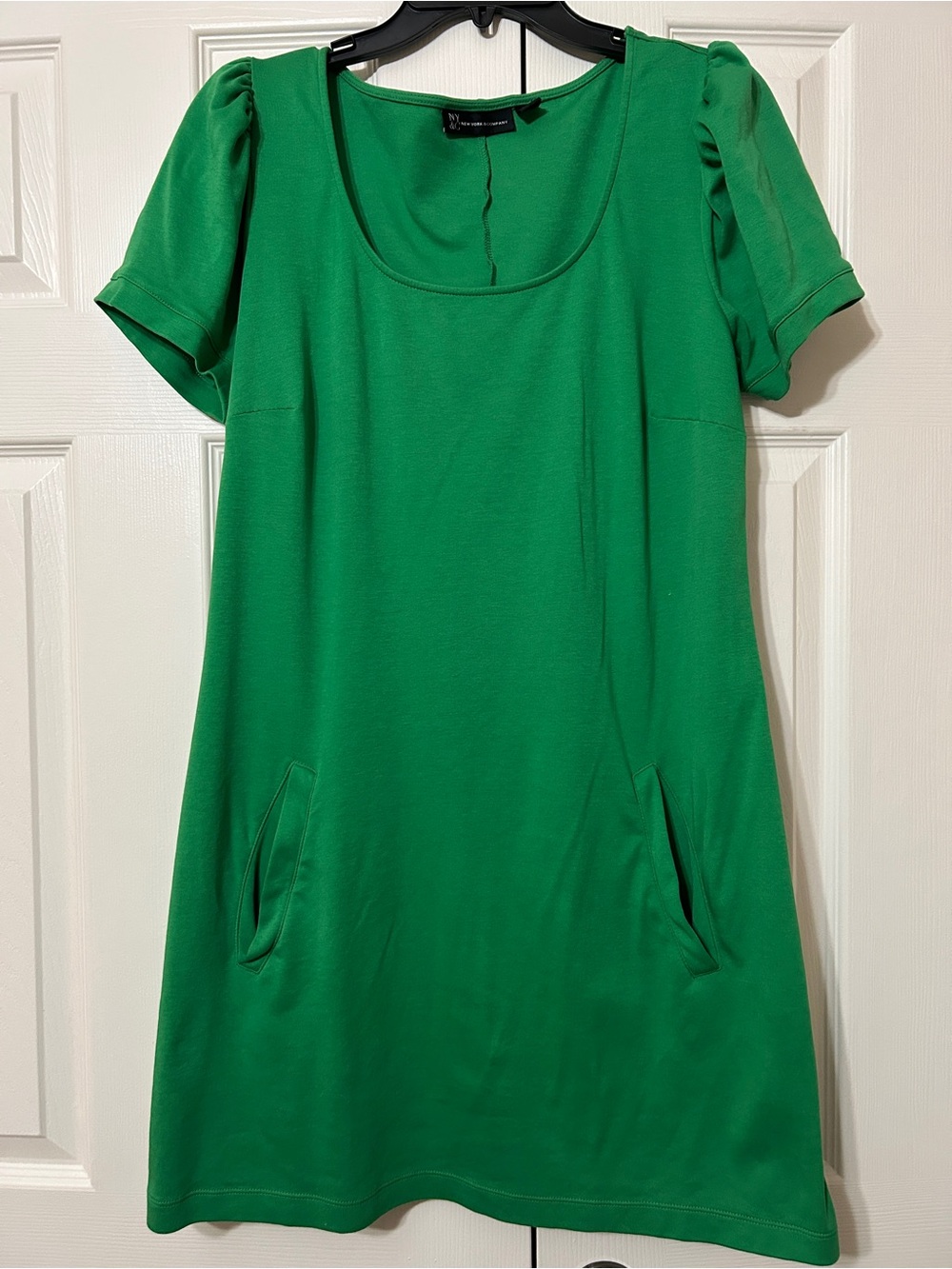 New York & Company Emerald Green 100% Cotton Dress